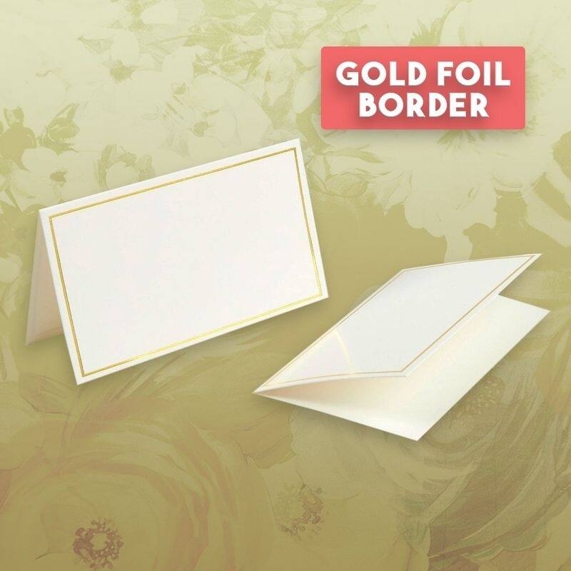 Best Paper Greetings 100 Pack Name Cards for Table Setting for Dining Tables, Restaurants, 3.5 x 2 In