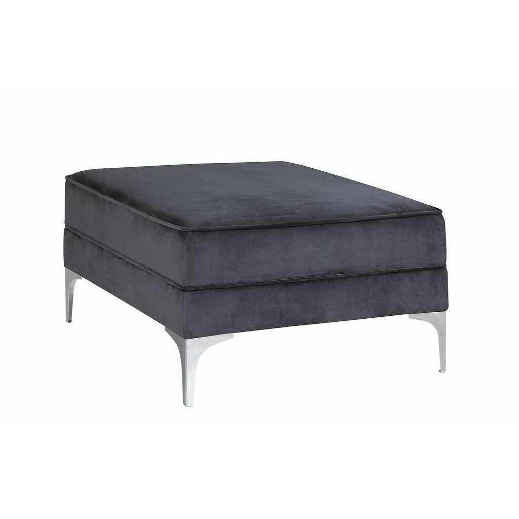Molloy Grey Upholstered Square Storage Ottoman