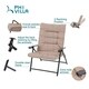 PHI VILLA Patio Padded Folding Chair 3 PCS Outdoor Indoor Adjustable Reclining Chair Patio Bistro Set with Coffee Table - Thumbnail 1