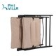 PHI VILLA Patio Padded Folding Chair 3 PCS Outdoor Indoor Adjustable Reclining Chair Patio Bistro Set with Coffee Table - Thumbnail 3