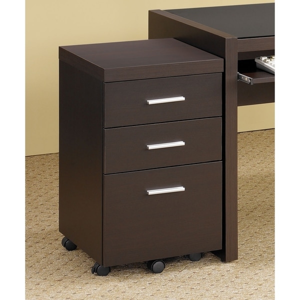 Shop Maureen Cappuccino 3-drawer Mobile File Cabinet ...