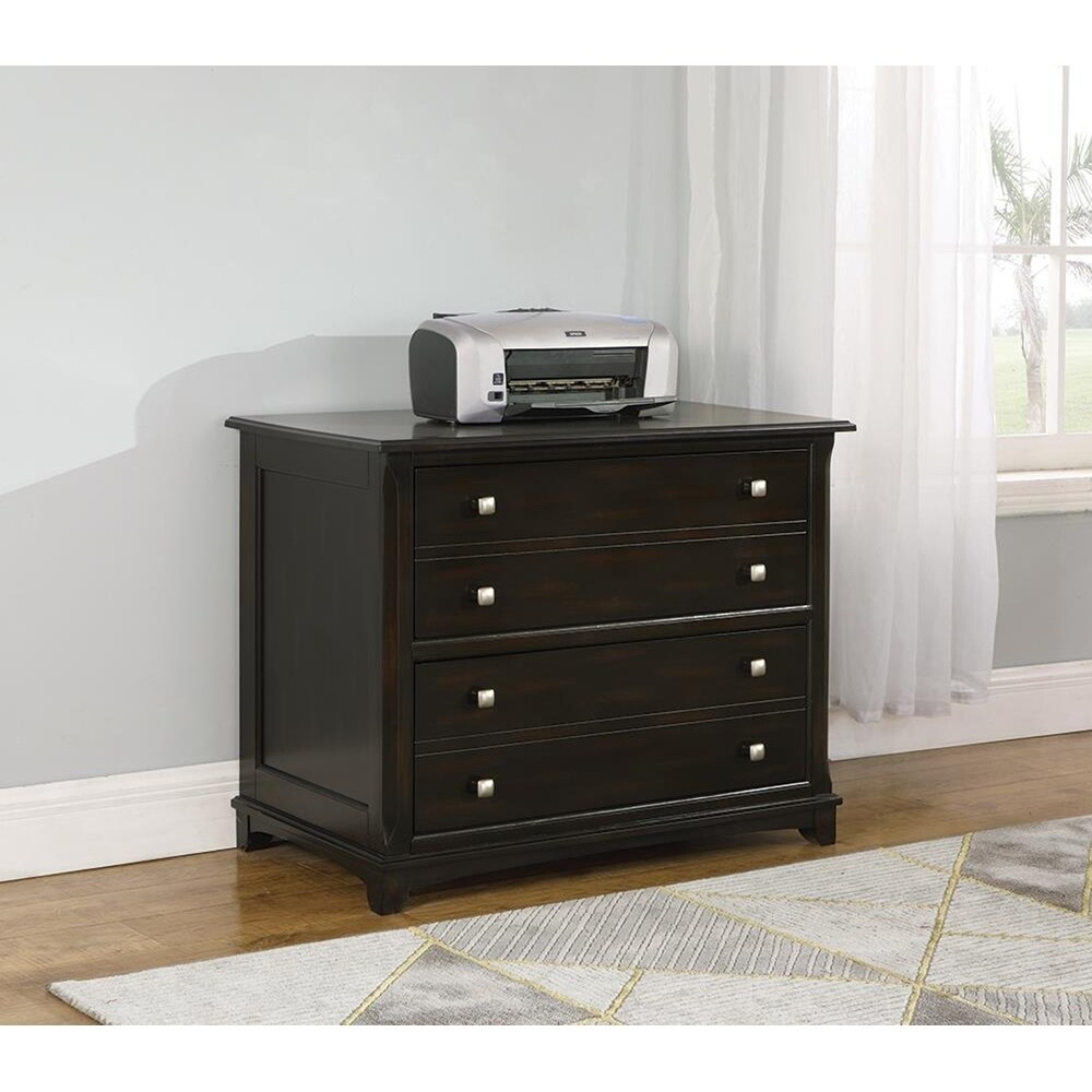 Shop Miller Cappuccino 4 Drawer File Cabinet Free Shipping Today