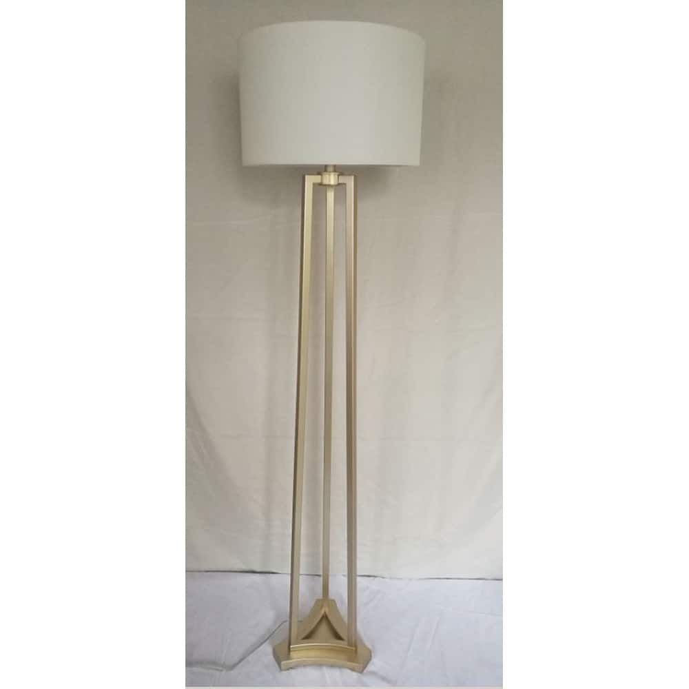 Byatt White and Gold Floor Lamp