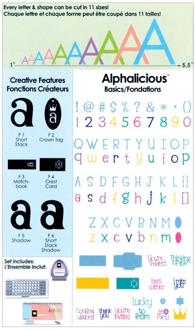Cricut American Alphabet and Cricut Essentials
