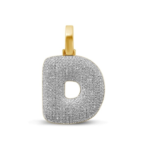 Unending Love 10K Yellow Gold 5/8ct. TDW Diamond 'D' Initial Pendant Necklace