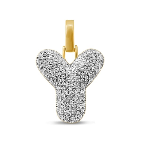 Unending Love 10K Yellow Gold 1/2ct. TDW Diamond 'Y' Initial Pendant Necklace