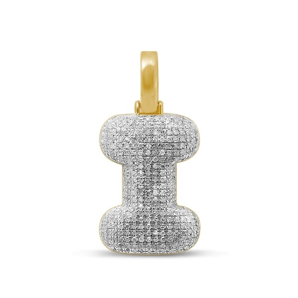 Unending Love 10K Yellow Gold 1/2ct. TDW Diamond 'I' Initial Pendant Necklace
