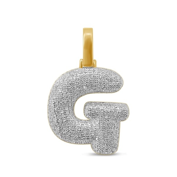 Unending Love 10K Yellow Gold 5/8ct. TDW Diamond 'G' Initial Pendant Necklace