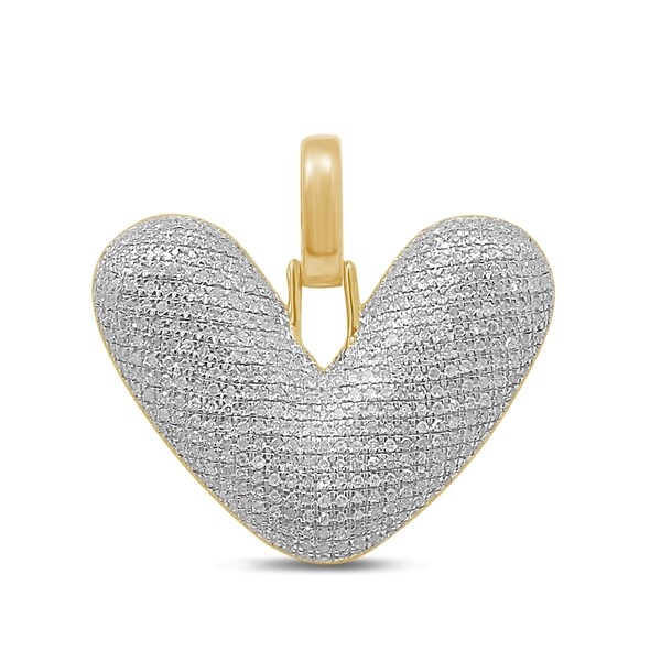 Unending Love 10K Yellow Gold 5/8ct. TDW Diamond 'V' Initial Pendant Necklace