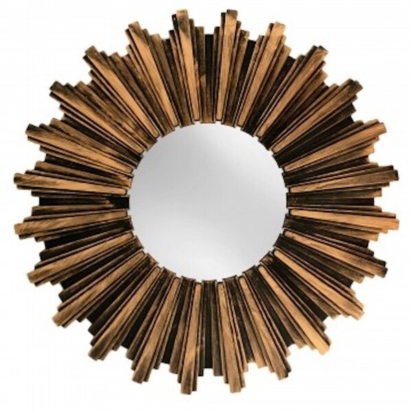 Wall Mirror Antiqued Bronze Sunburst Wall Mirror