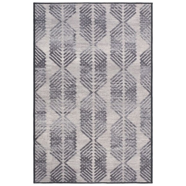 RugSmith Grey Zanzibar Distressed Transitional Area Rug, 3' x 5'