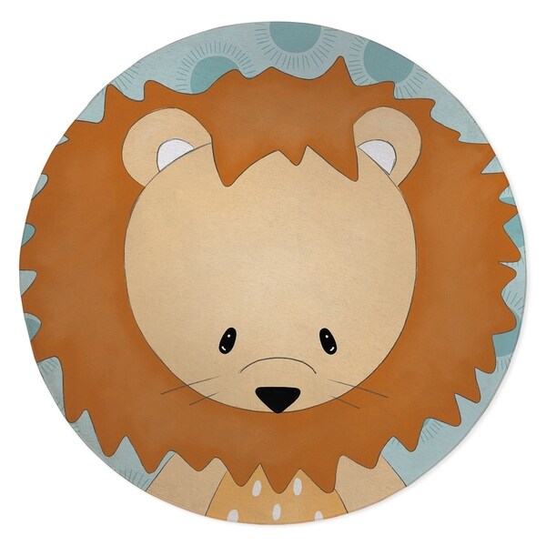 LION TEAL Area Rug By Kavka Designs