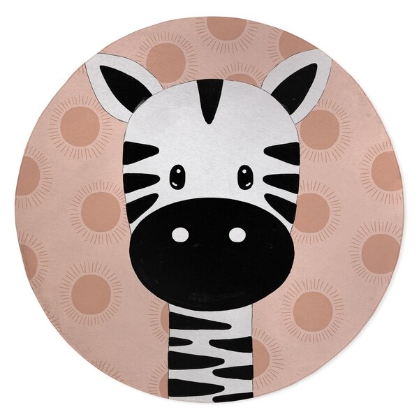 ZEBRA SOFT CORAL Area Rug By Kavka Designs
