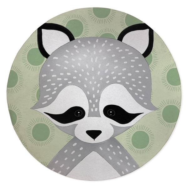 RACOON BABY GREEN Area Rug By Kavka Designs