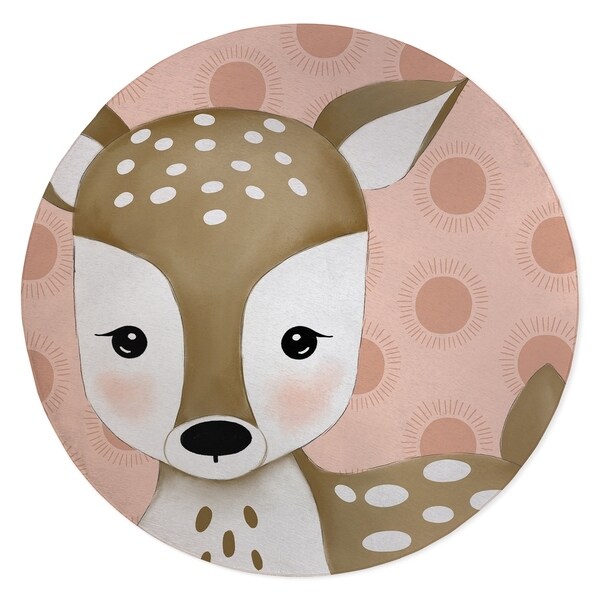 DEER SOFT CORAL Area Rug By Kavka Designs