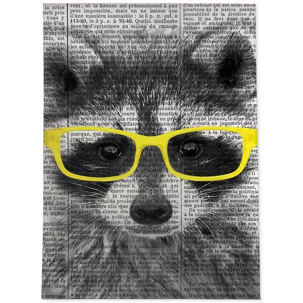 Raccoon In Yellow Glasses Area Rug By Kavka Designs Overstock 29176703