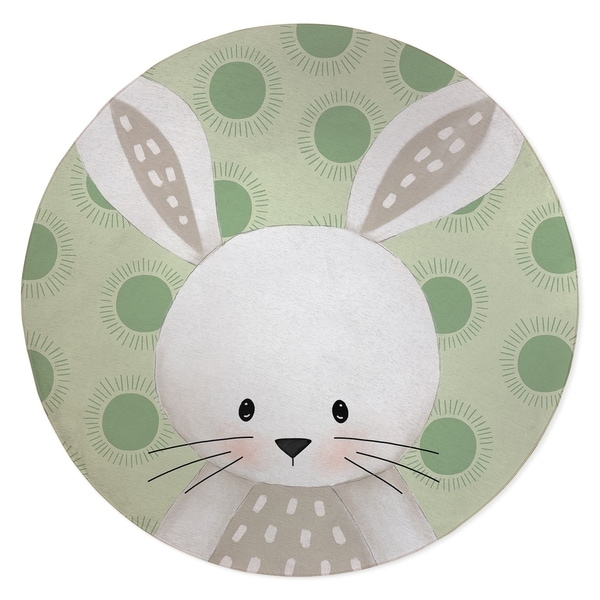 BUNNY BABY GREEN Area Rug By Kavka Designs