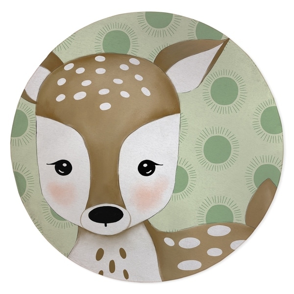 DEER BABY GREEN Area Rug By Kavka Designs