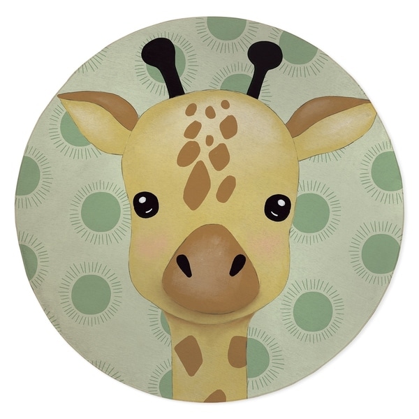 GIRAFFE BABY GREEN Area Rug By Kavka Designs