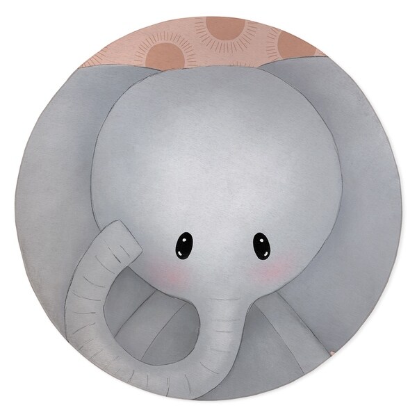 ELEPHANT SOFT CORAL Area Rug By Kavka Designs