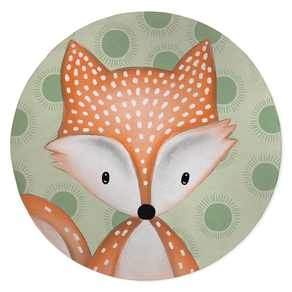 FOX BABY GREEN Area Rug By Kavka Designs