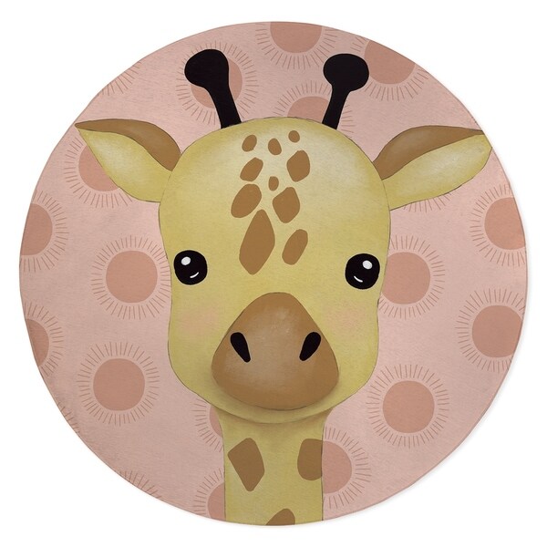 GIRAFFE SOFT CORAL Area Rug By Kavka Designs