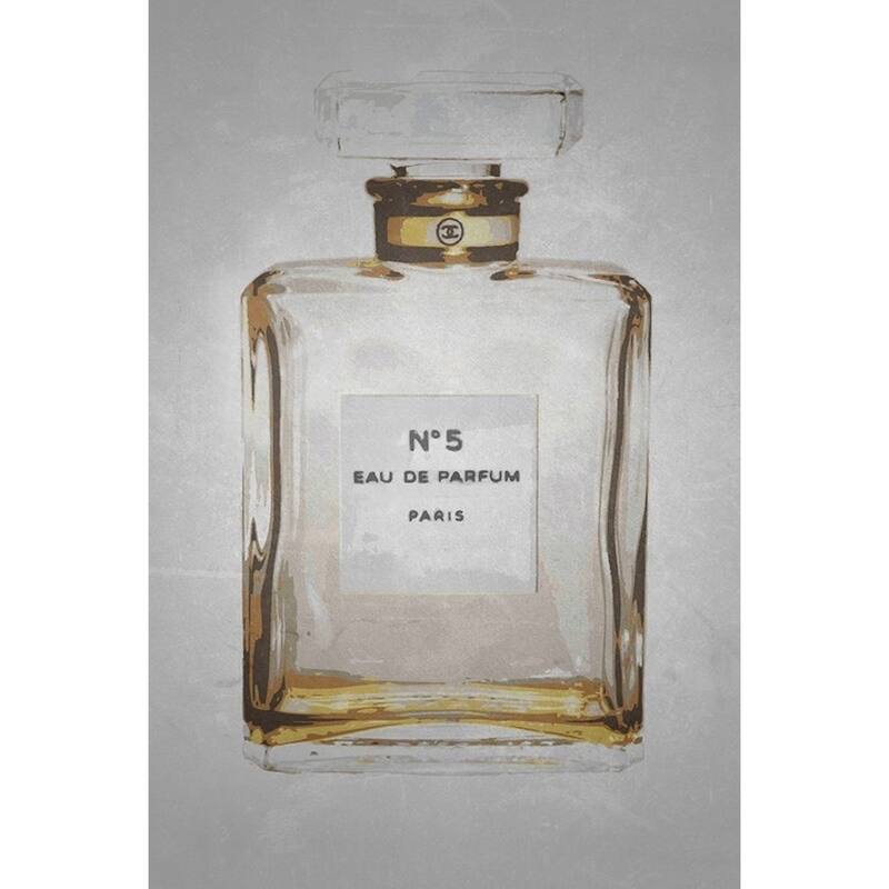 CANVAS Number Five Eau De Parfum in Chic Gold by Kelissa Semple Graphic Art - 12 x 18