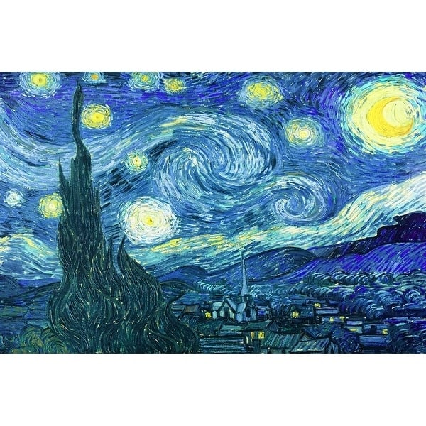 CANVAS Starry Night By Vincent Van Gogh Art Painting Reproduction - 12 ...