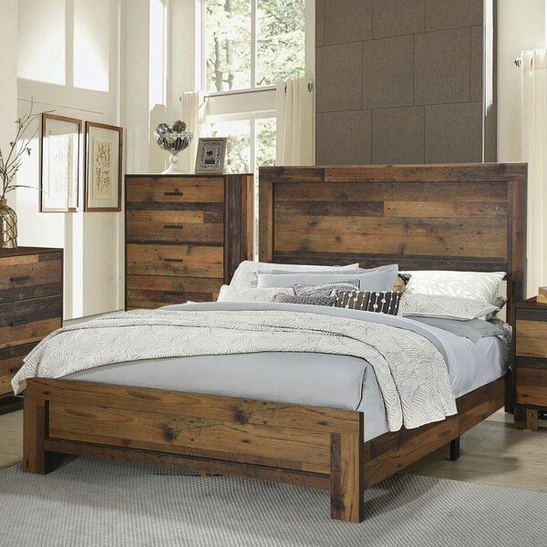Louis Philippe III Wood Queen Bed Sleigh Bed with Headboard and Footboard  in Black - Bed Bath & Beyond - 34803972