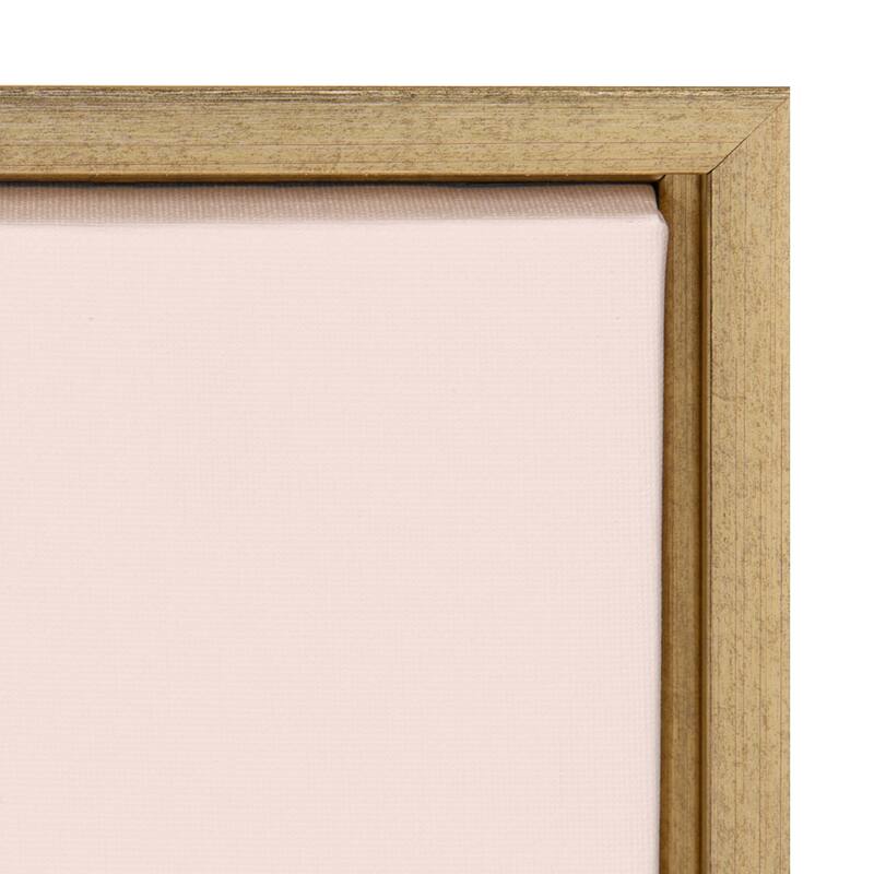 DesignOvation Sylvie Flamingo Watermelon Framed Canvas By Kendra Dandy