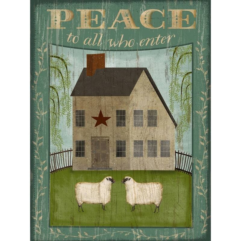 CANVAS Peace to All Who Enterby Beth Albert Graphic Art - 16x12