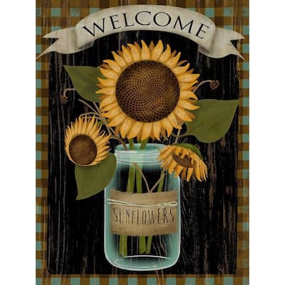 CANVAS Welcome Sunflowers by Beth Albert Graphic Art