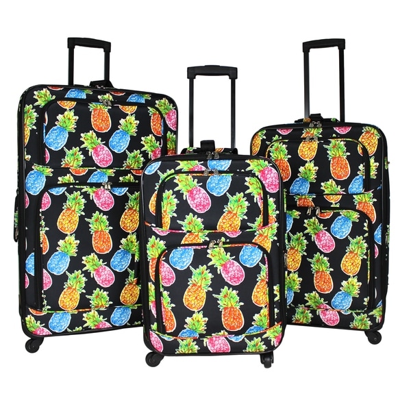 hawaiian print luggage sets