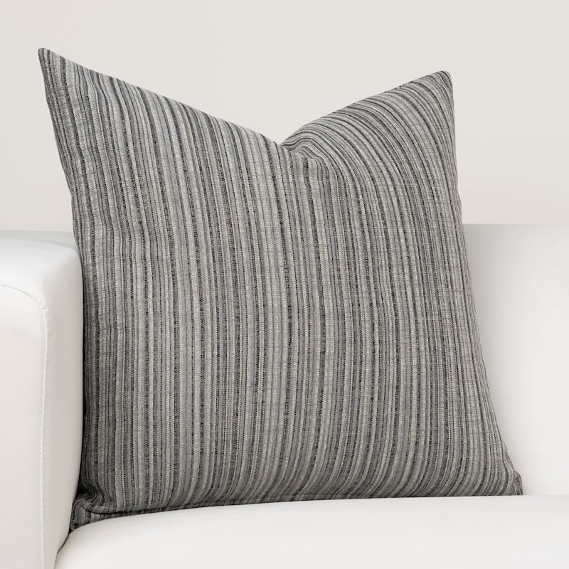 Ernest Hemingway Sandpiper Stripe Slate Designer Throw Pillow