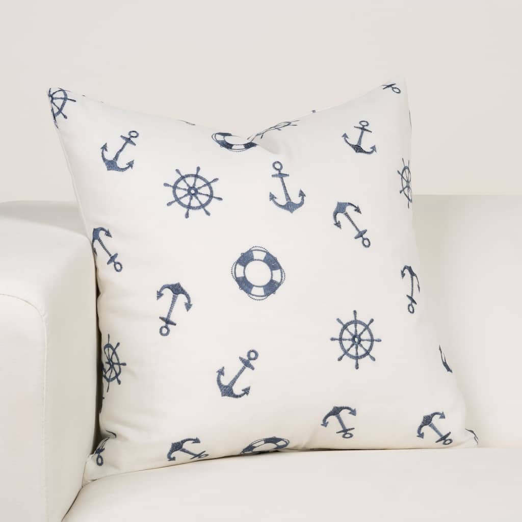 Ernest Hemingway Ship's Wheel Designer Throw Pillow