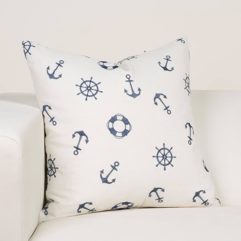 Ernest Hemingway Ship's Wheel Designer Throw Pillow