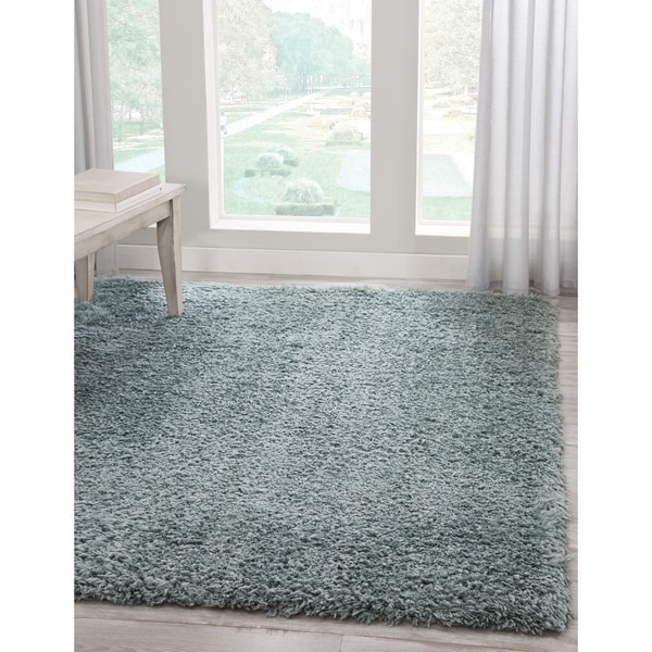 Charles Teal Shag Area Rug by Greyson Living
