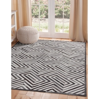 Corona Natural Hide Charcoal/Ivory Area Rug by Greyson Living - Bed ...