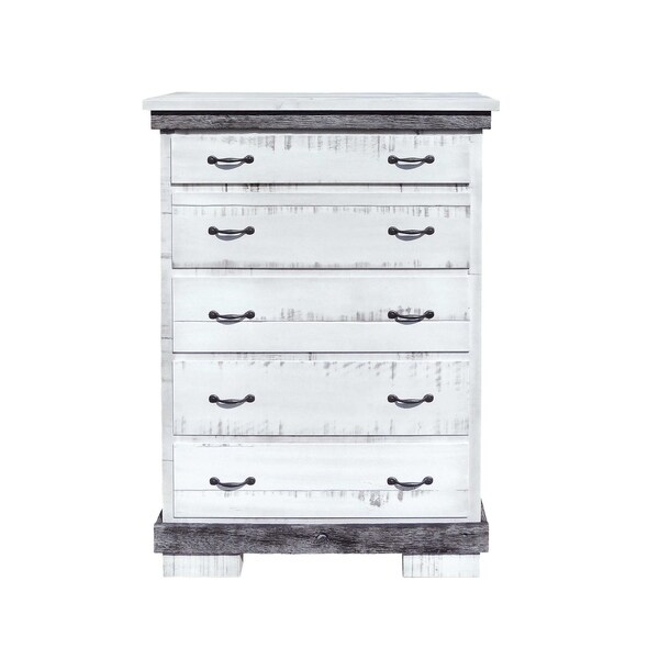 Flint Ridge 5 Drawer Chest in Rough Sawn Maple