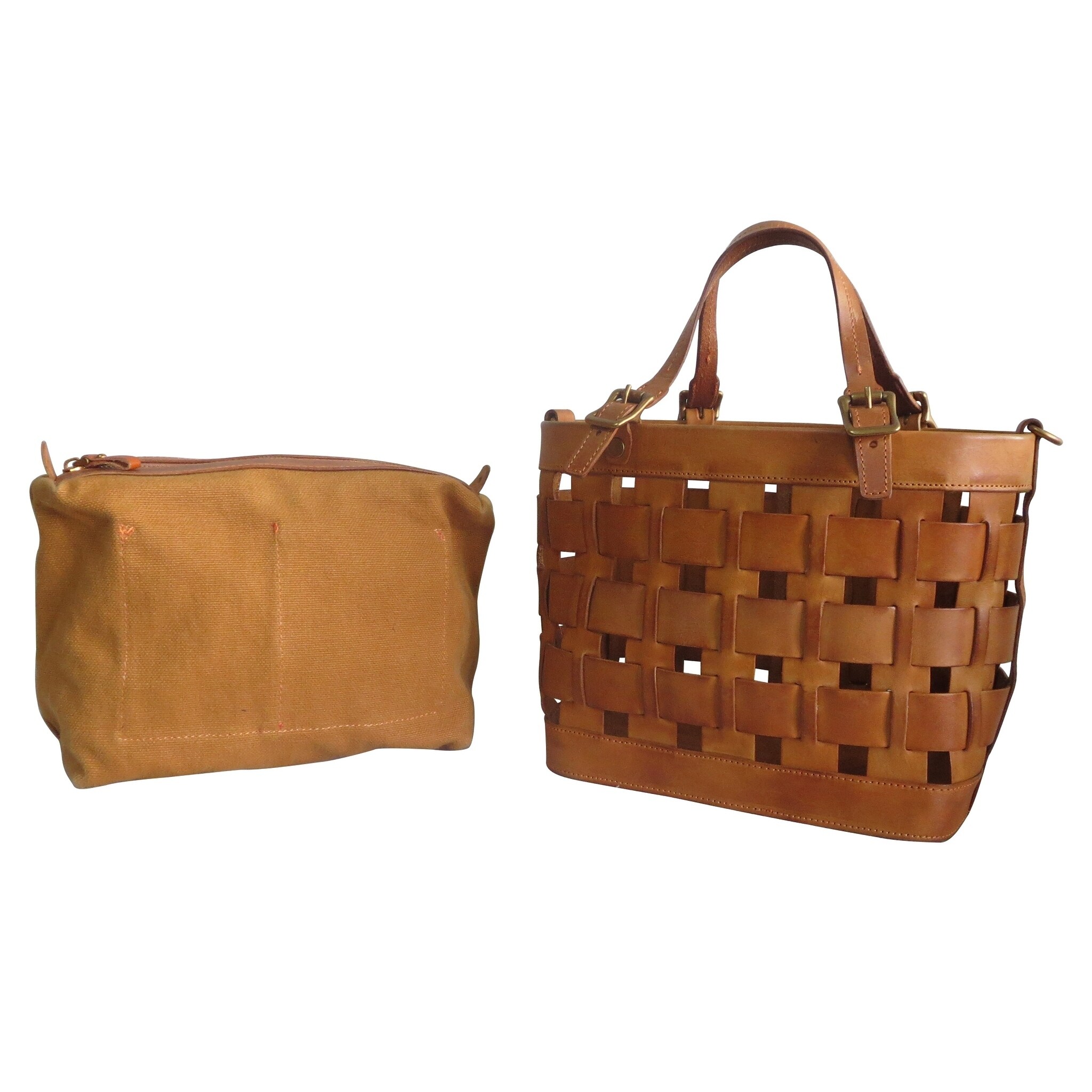 leather basket bag