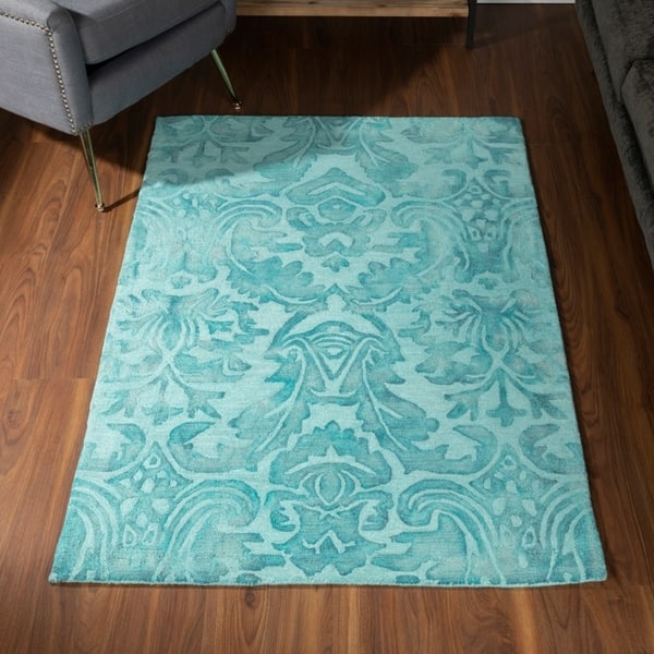 Addison Nolita Traditional 100 Percent Wool Damask Area Rug