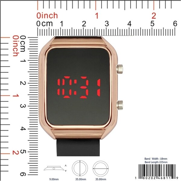 digital led silicone rubber band watches