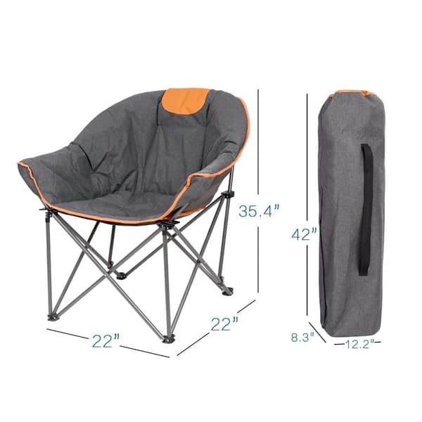 Carry Bag Hiking Oversize Padded Moon Leisure Portable Stable Comfortable Folding Chair For Camping Blue Suntime Sofa Chair Camping Furniture Camping Hiking Urbytus Com