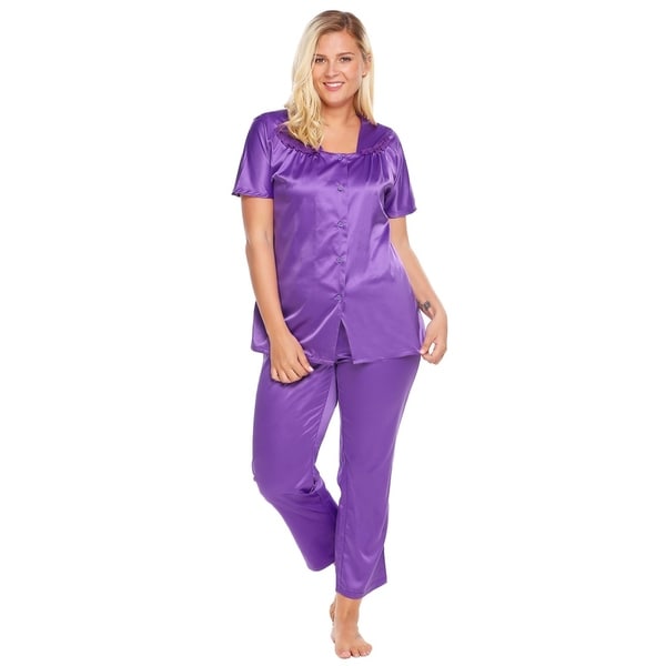 plus size satin pajama pants