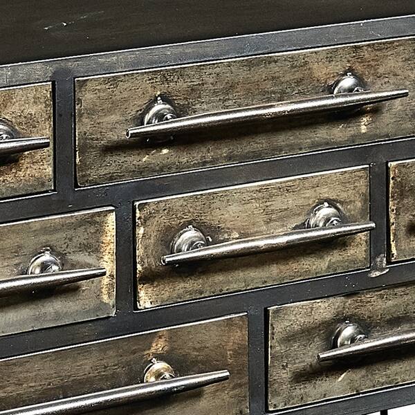 Shop 8 Drawers Metal Console Table With Hairpin Legs Brass And