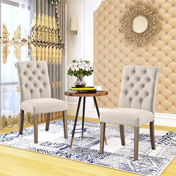 Vanity Art Tufted Upholstery Fabric Persons Dining Chairs Upholstery Fabric Persons Dining Chairs