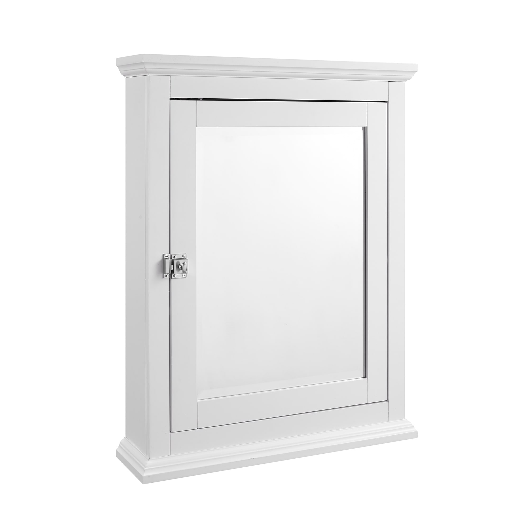 White medicine cabinet with glass door