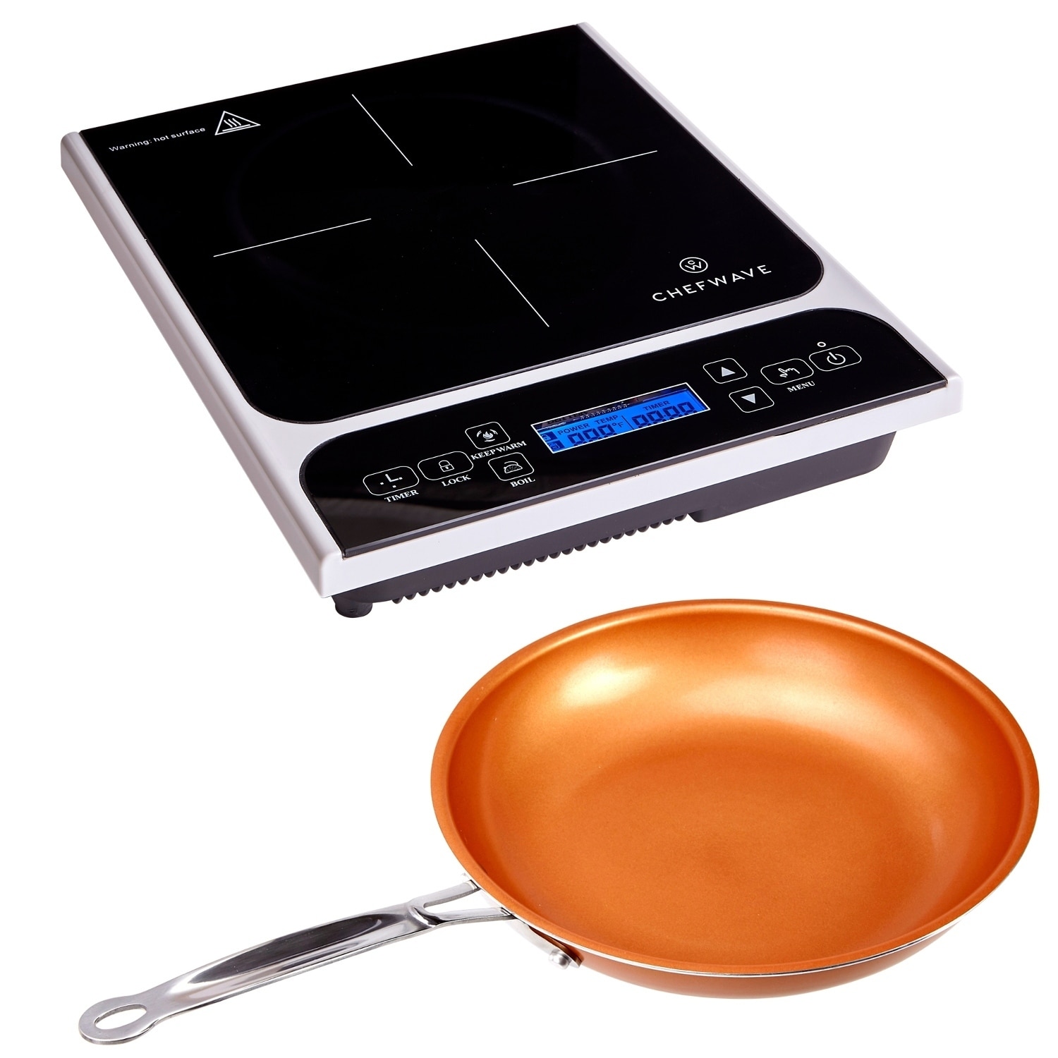 Shop Chefwave Lcd 1800w Induction Cooktop Countertop Burner And