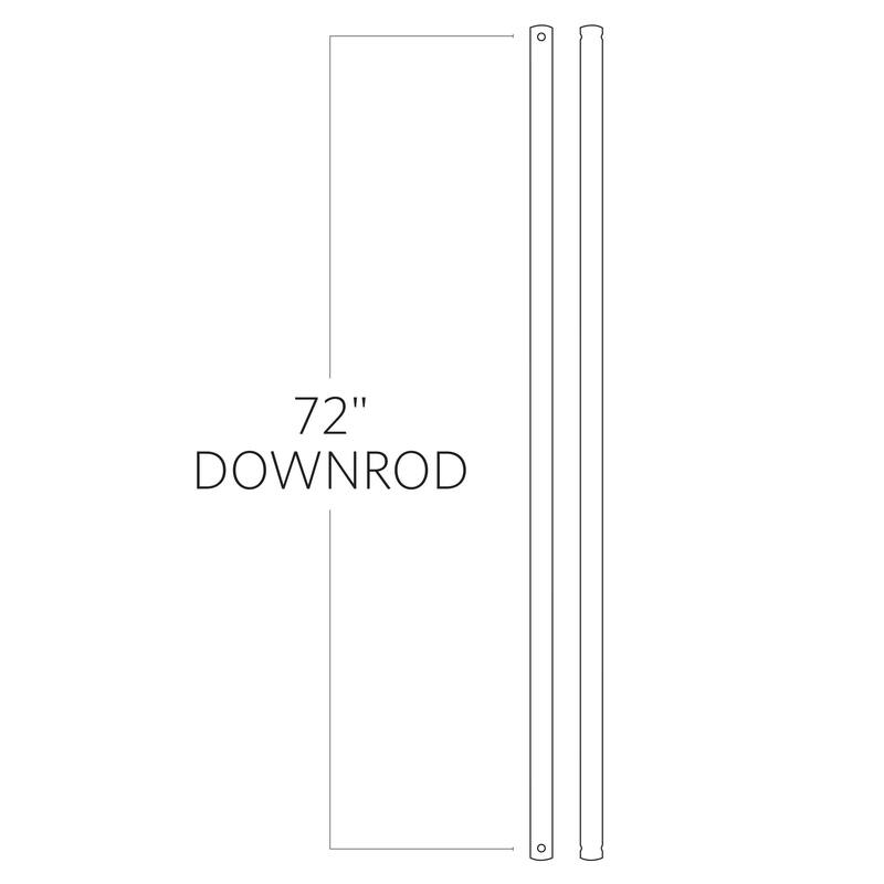 Universal Traditional Downrod in Brushed Pewter - 72
