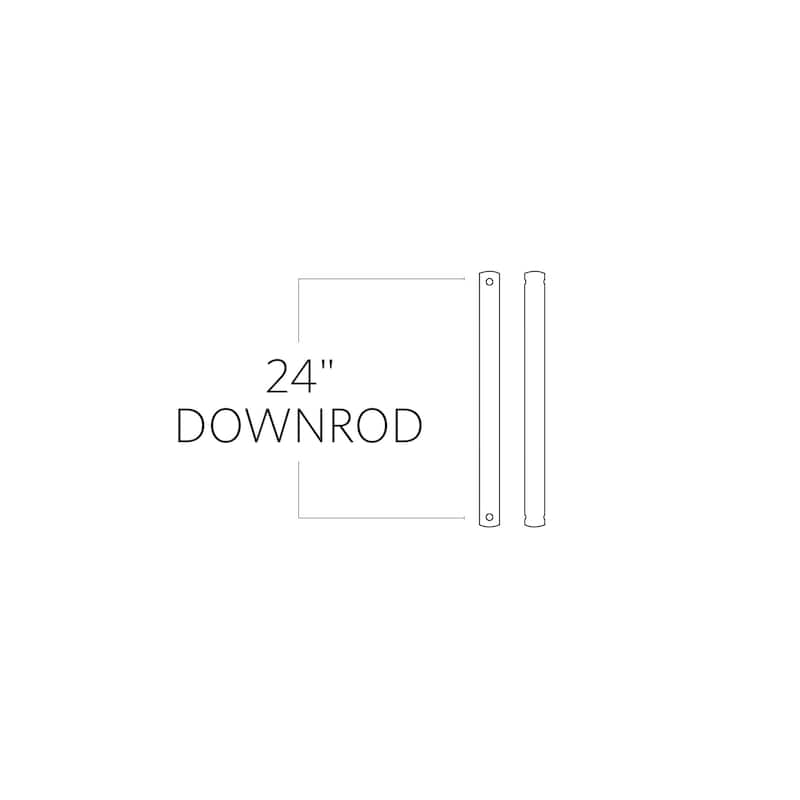 Monte Carlo DR24BK Traditional Downrod Collection-Black Finish